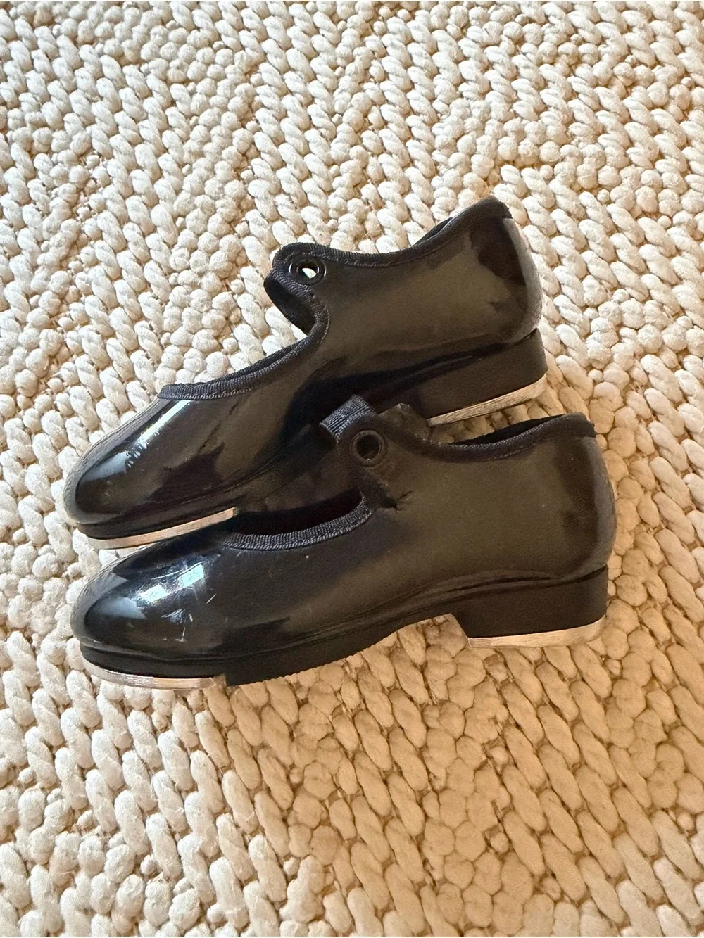 Capezio Black Patent Tap Shoes for Kids